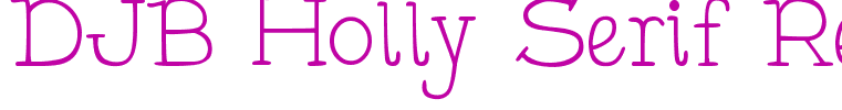 DJB Holly Serif Regular
